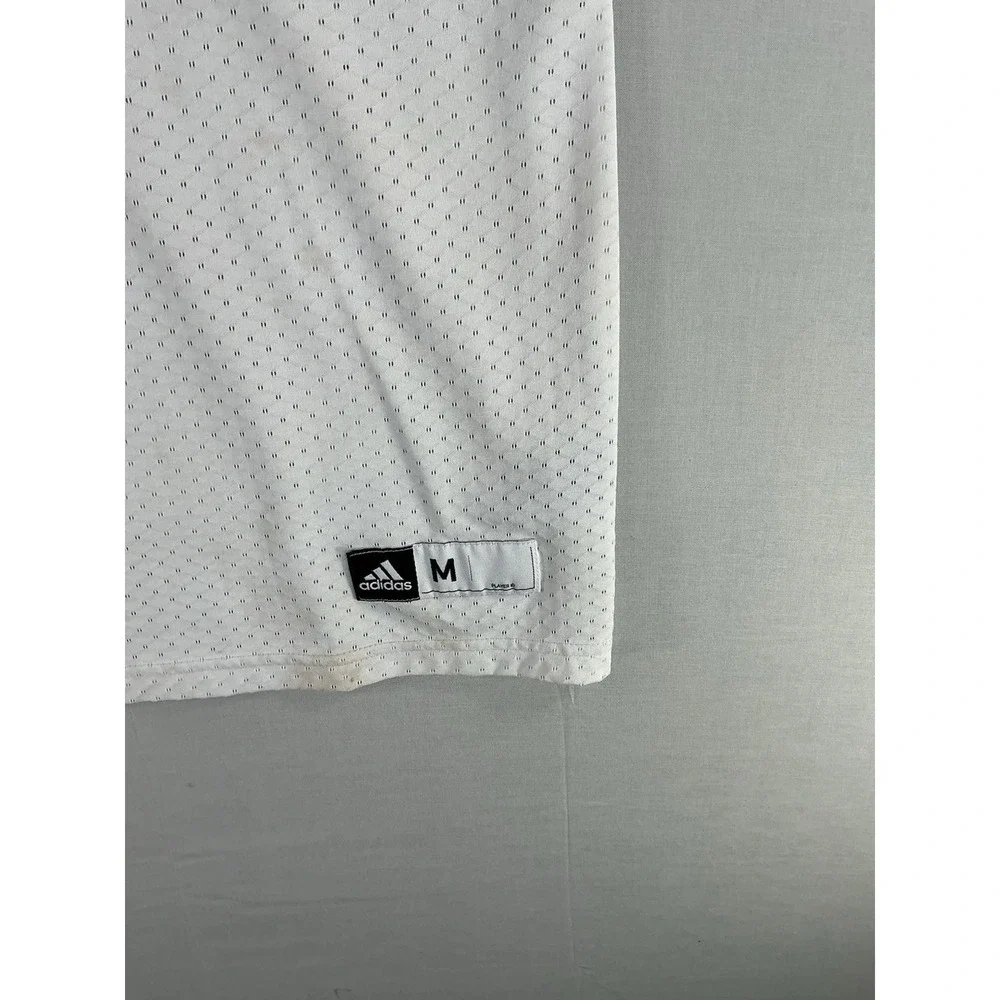 Adidas Youth Soccer Jersey White Short Sleeve Climacool Size M (10–12)